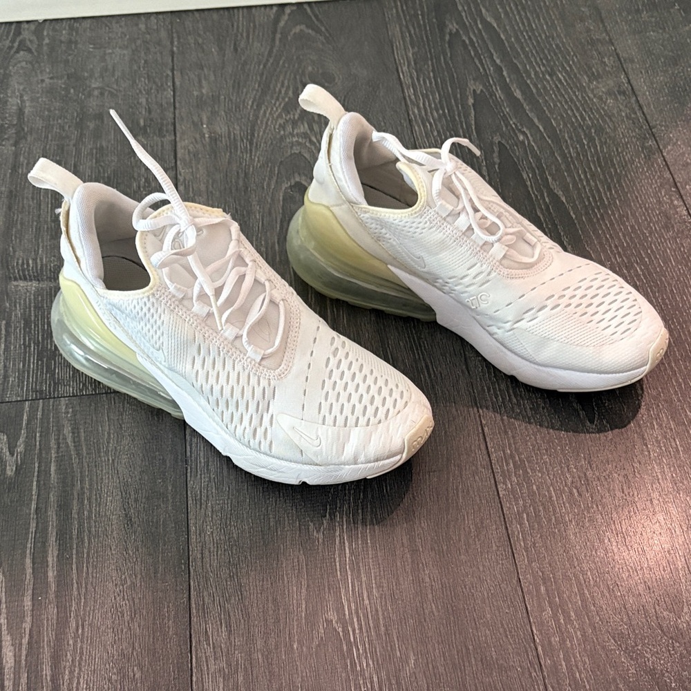 Nike Air Max 270 - Triple White - 7Y /  Women's 8.5 - barely used!